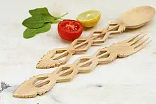 Purnak ✼ Udayagiri Wooden Cutlery - Set of Tow ✼ { 4 }